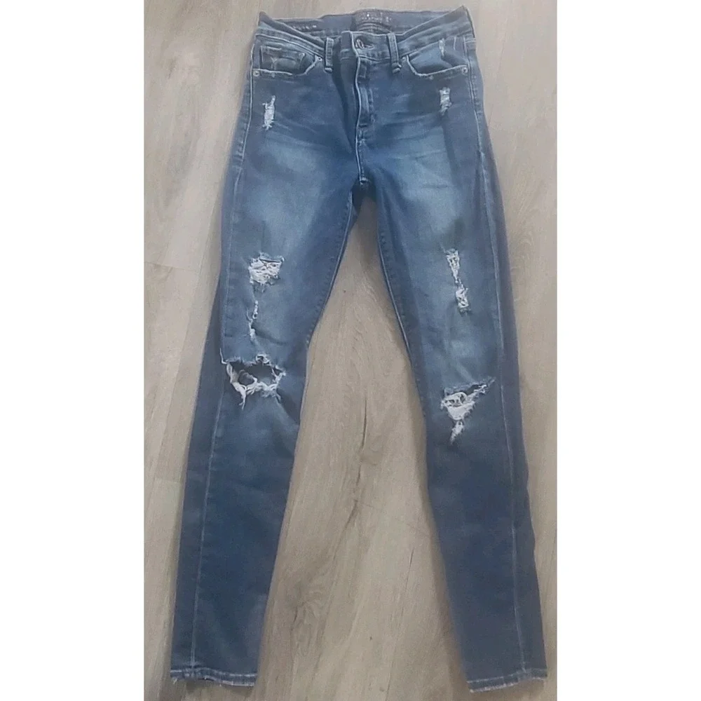 Lucky Brand Jeans Womens 2/26 Denim Brooke Legging Straight Skinny Low Rise - Picture 1 of 6